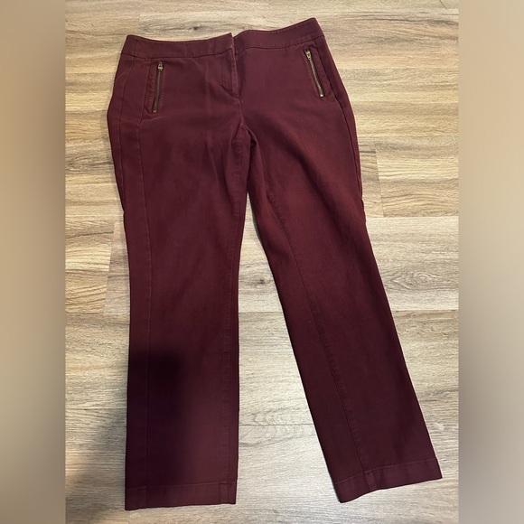 LOFT Marisa Skinny Maroon Size 10 Women’s Pants - Picture 9 of 9